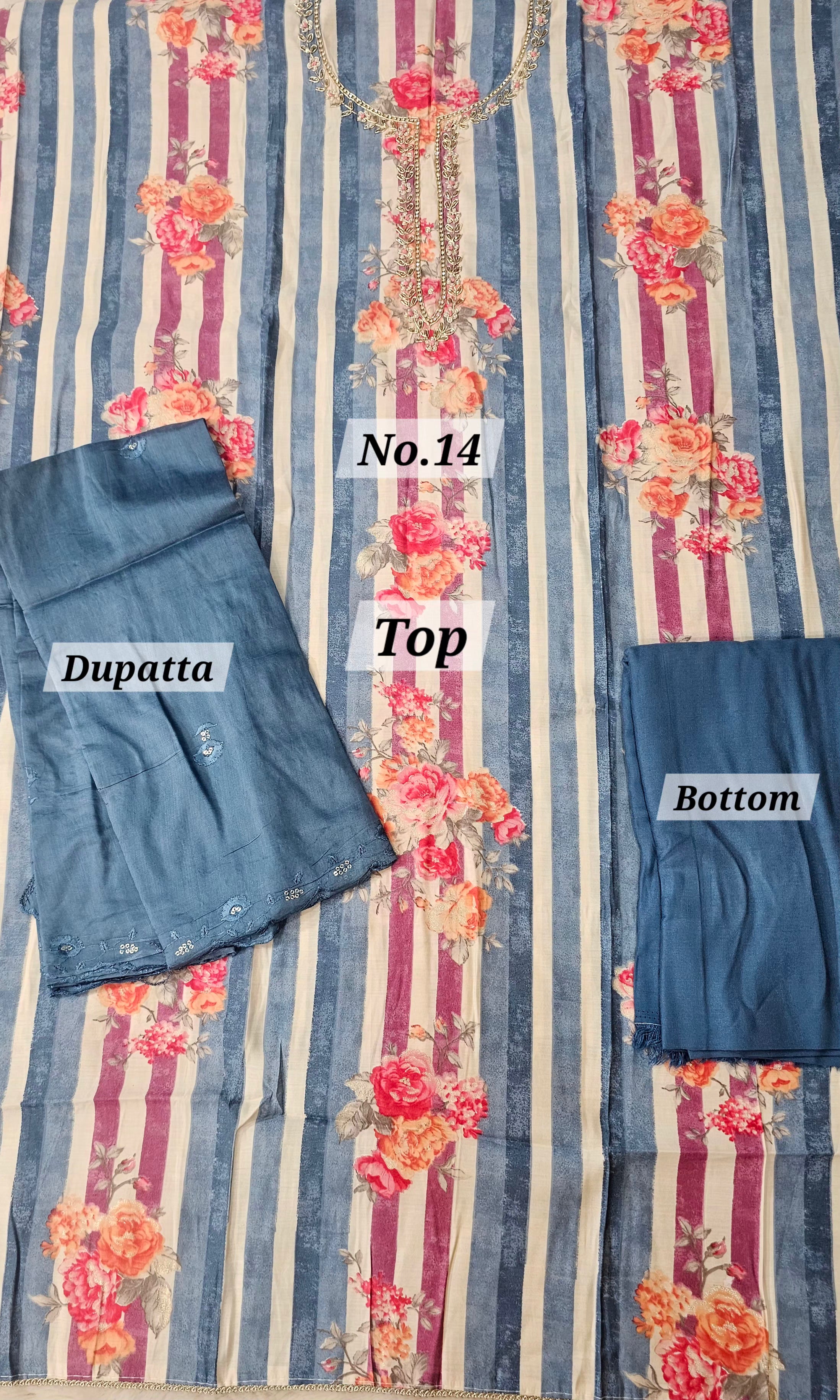 Premium 3PC Dress Material (No. 14)