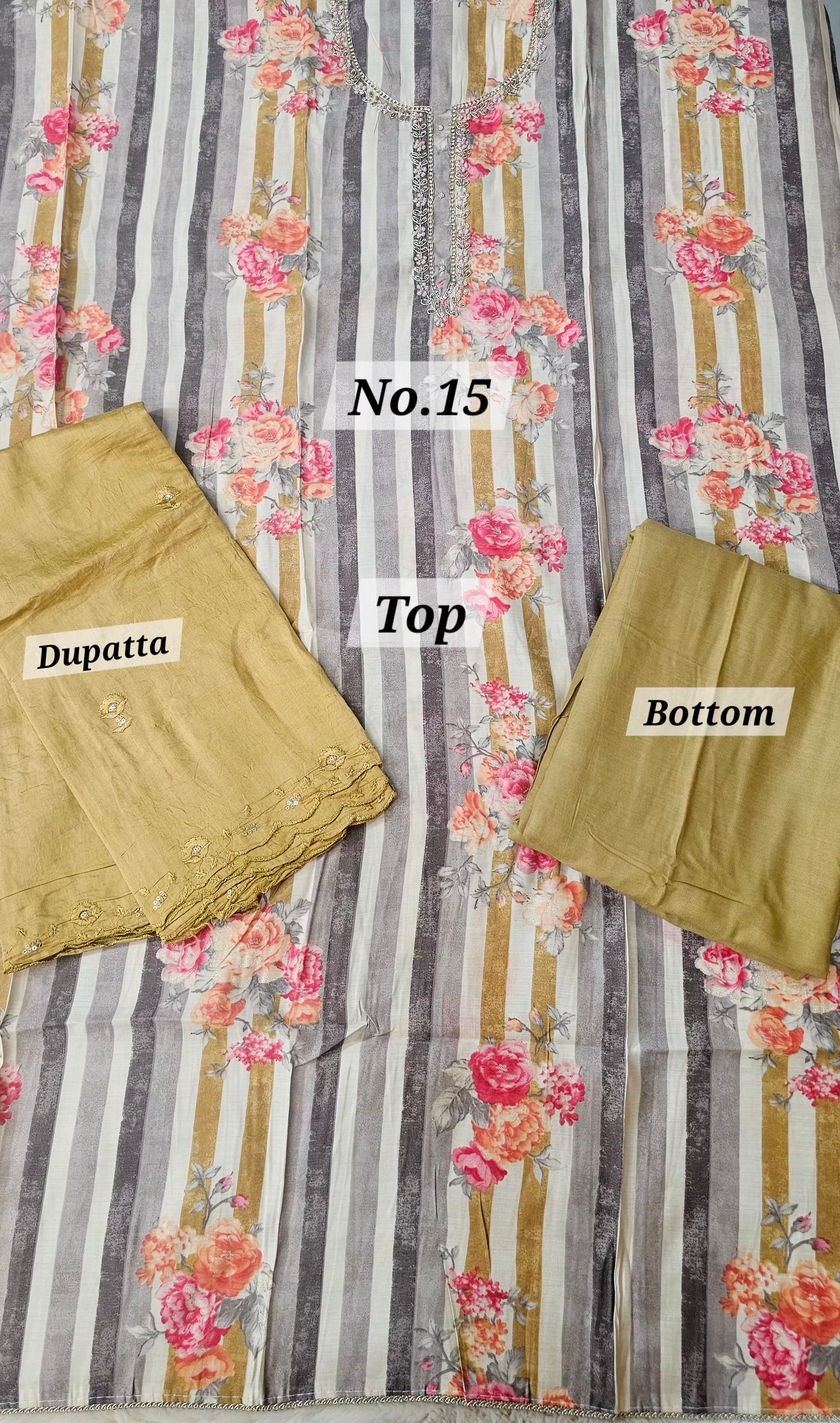 Premium 3PC Dress Material (No. 15)