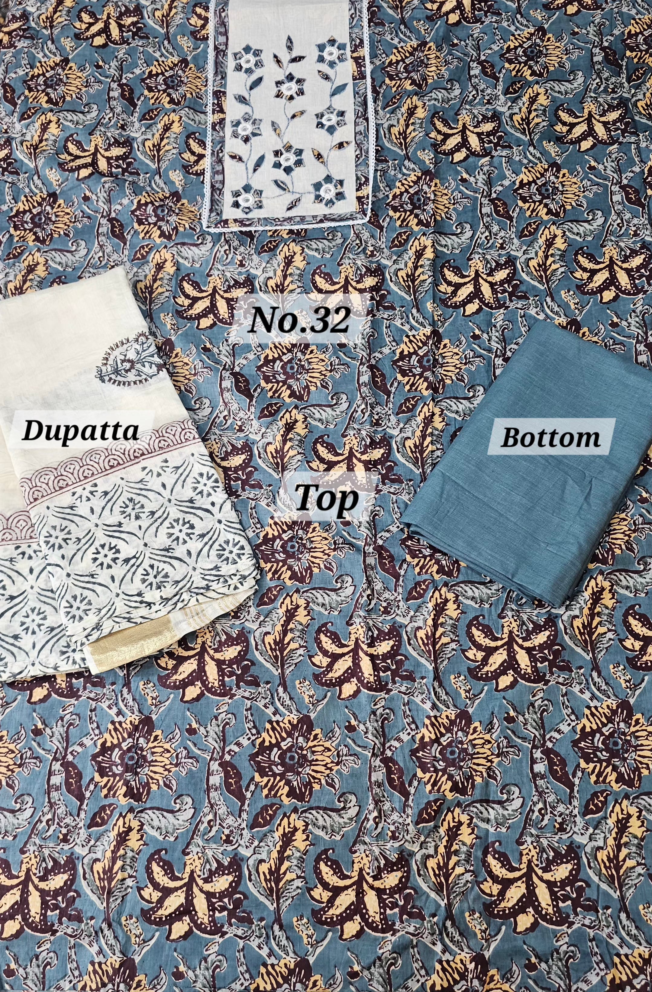 Premium 3PC Dress Material (No. 32)