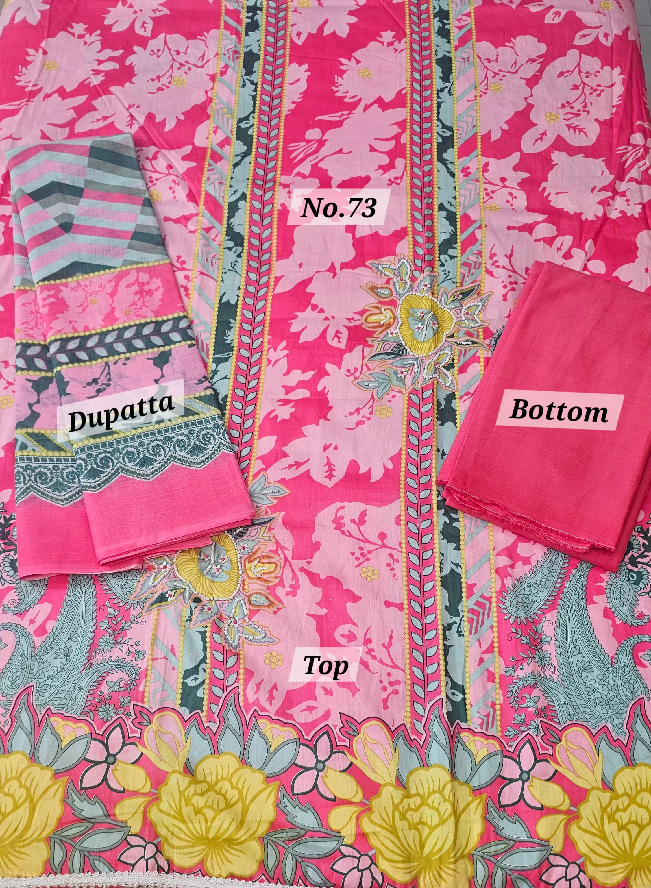 Premium 3PC Dress Material (No. 73)