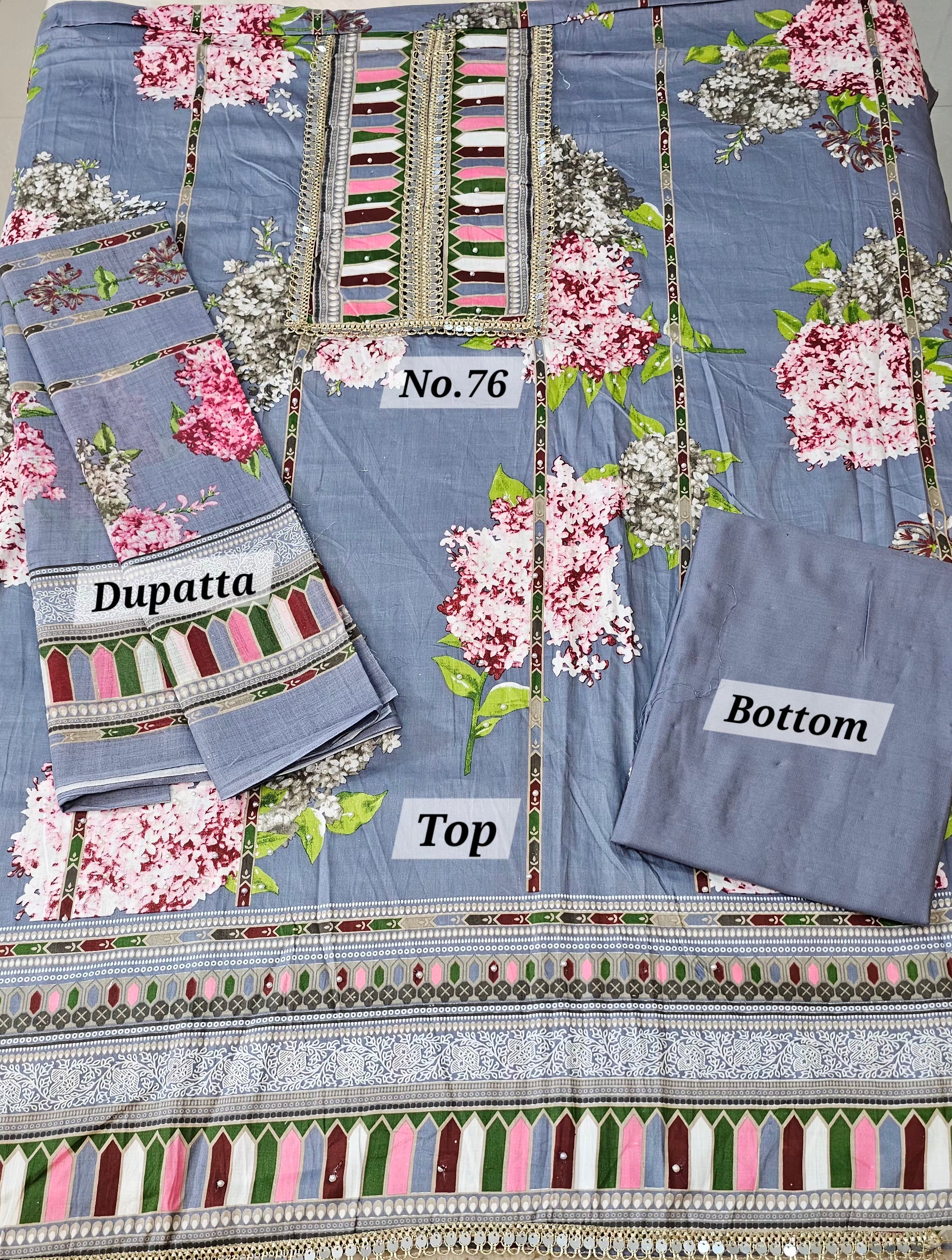 Premium 3PC Dress Material (No. 76)