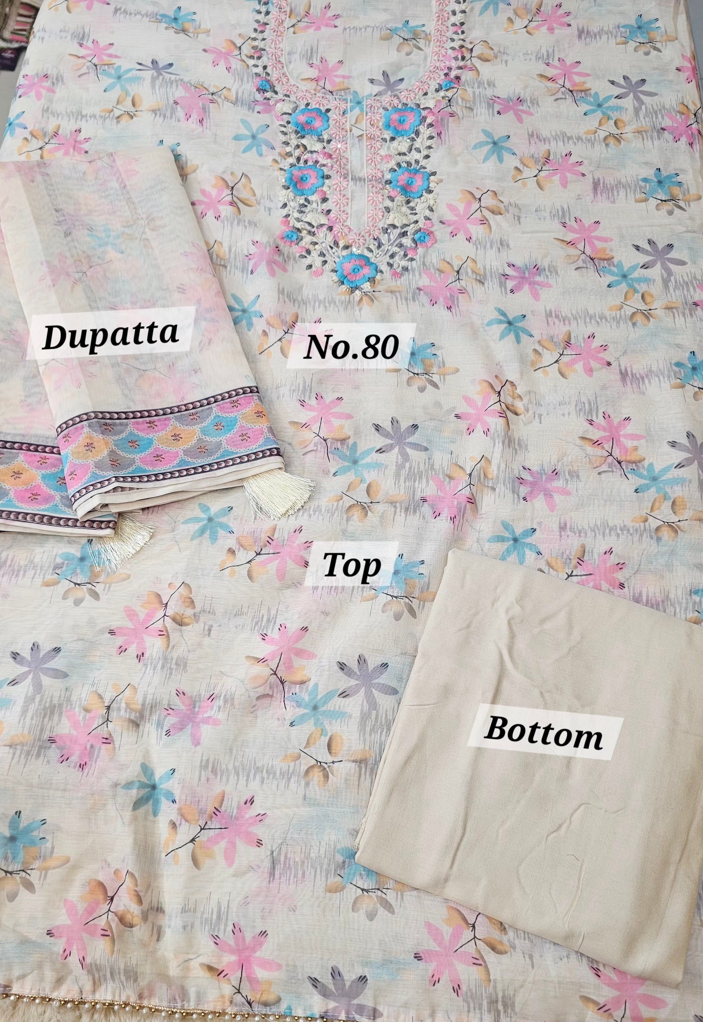 Premium 3PC Dress Material (No. 80)