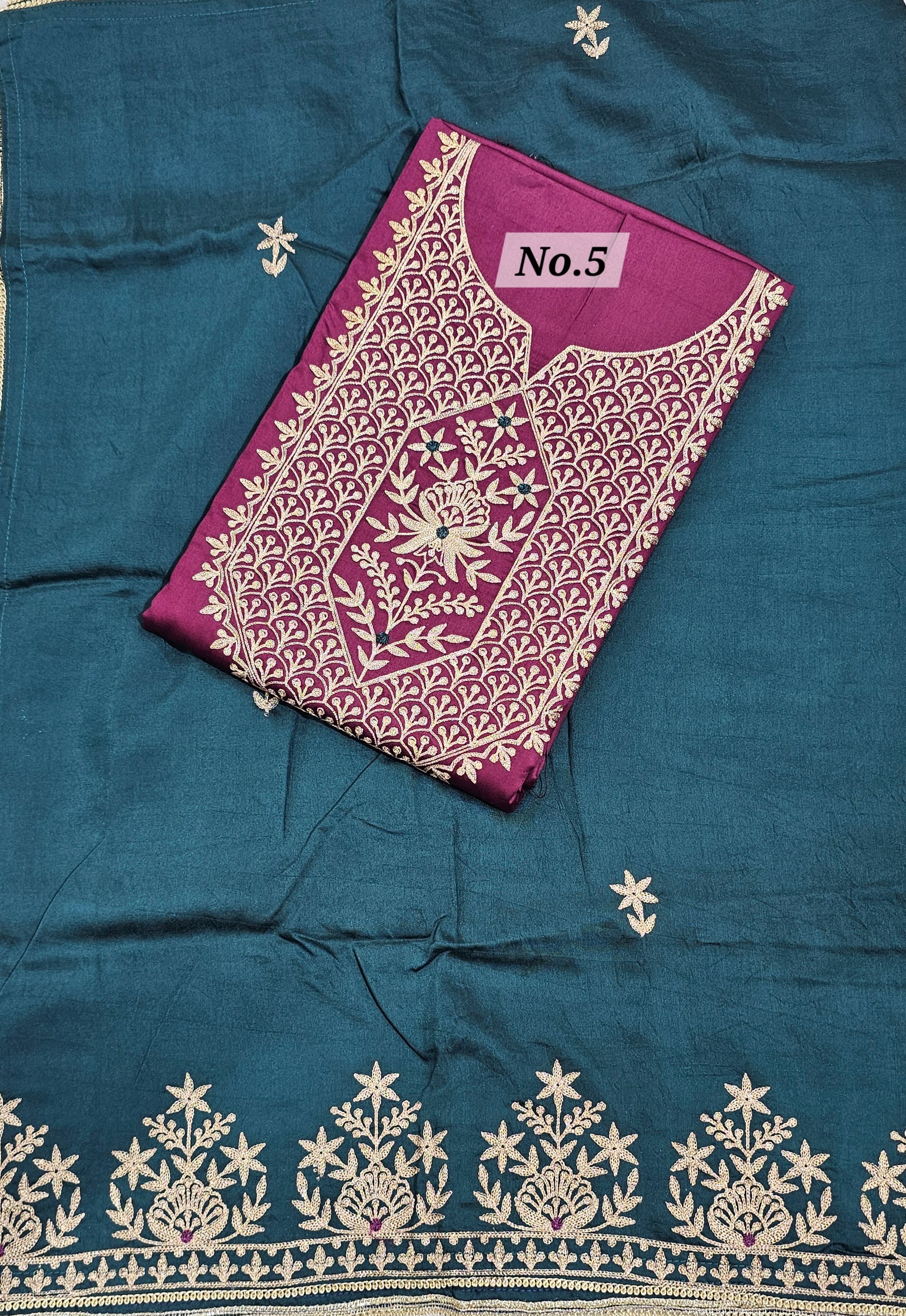 DESIGNER JAM COTTON 3PC DRESS MATERIAL (NO .5)