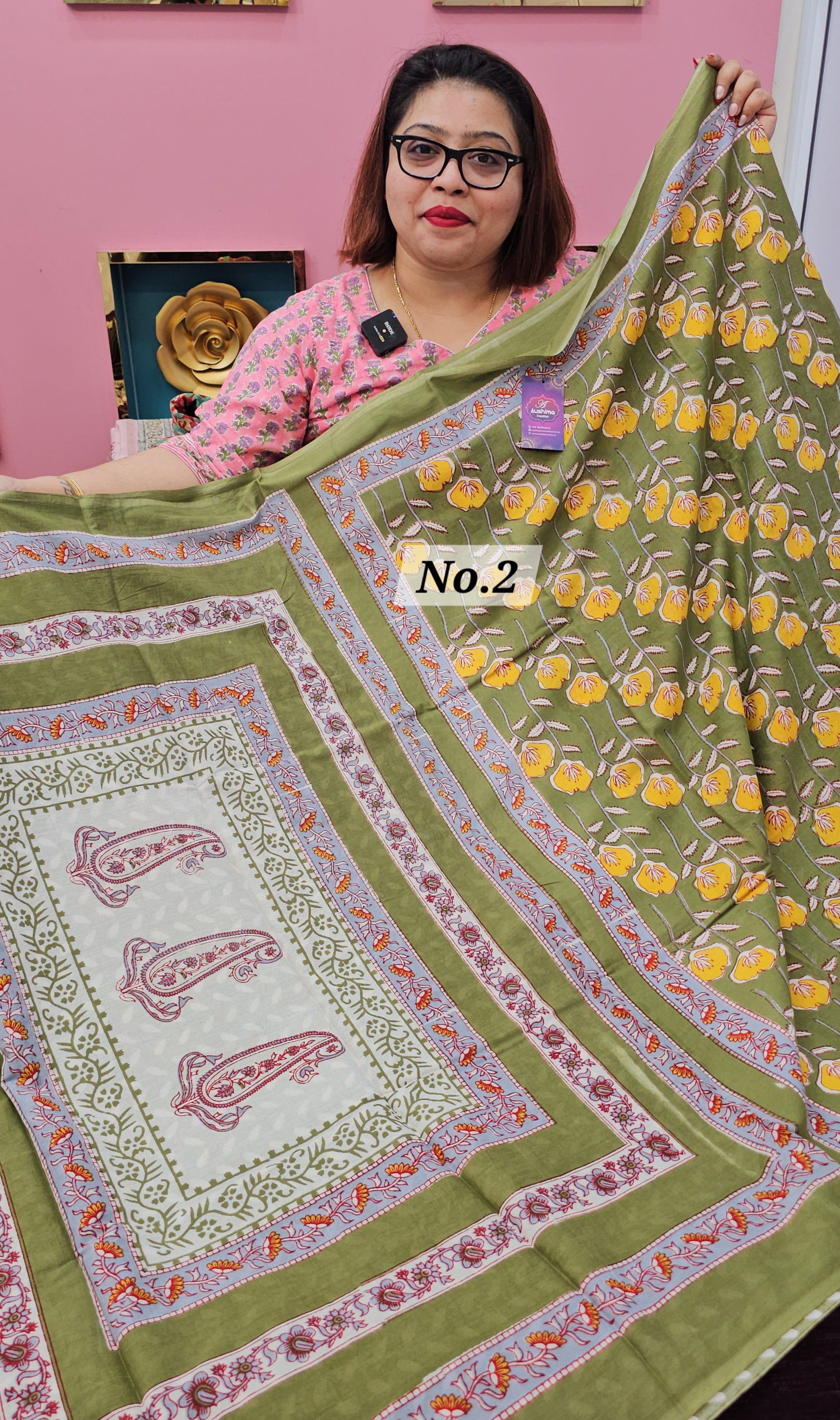 HANDBLOCK MAL COTTON SAREE (NO.2)