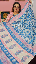 HANDBLOCK MAL COTTON SAREE (NO.12)