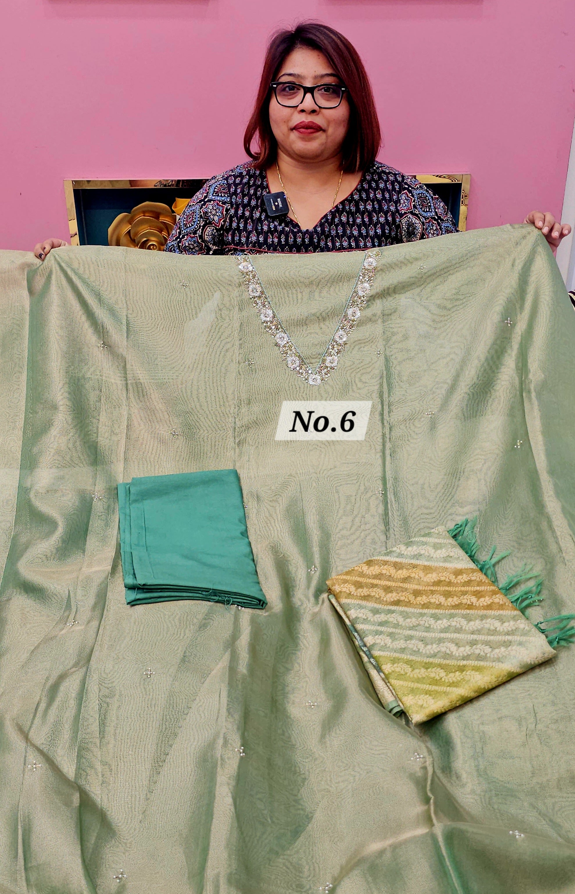 HANDLOOM PURE QUALITY 3PC DRESS MATERIAL (NO.6)