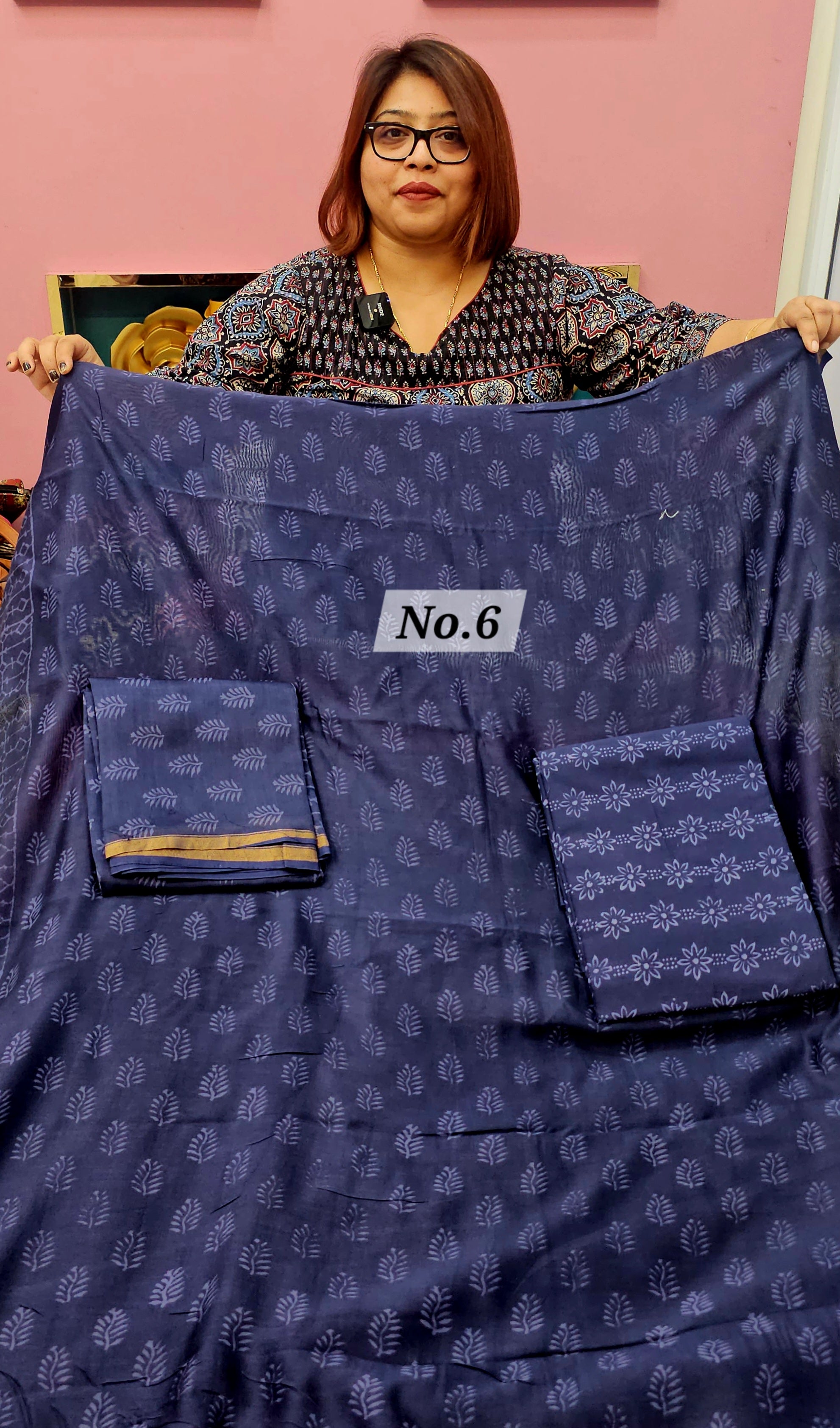 CHANDERI SILK SUIT MATERIAL (NO.6)