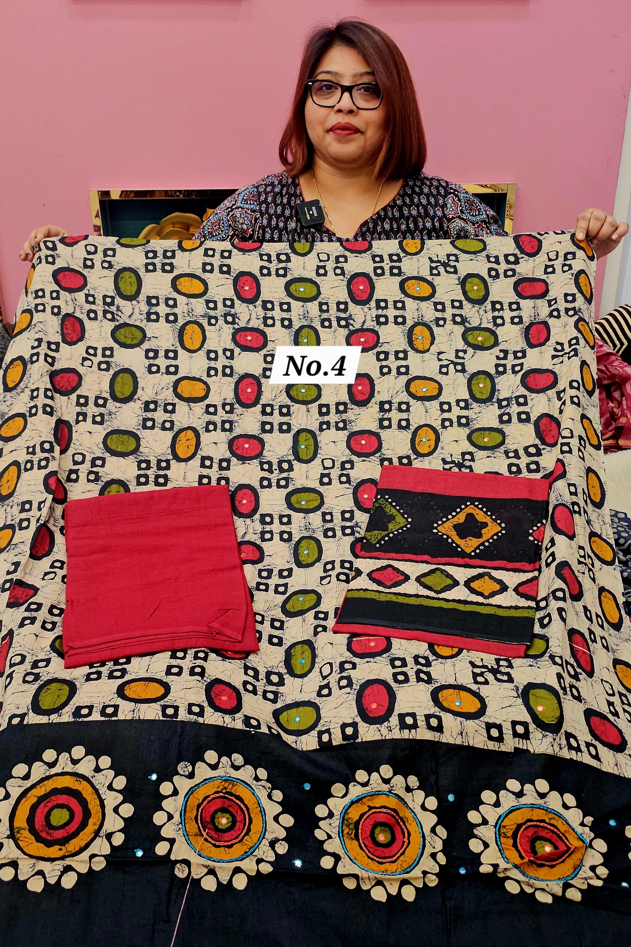 Jam Cotton 3-Piece Dress Material (No .4)