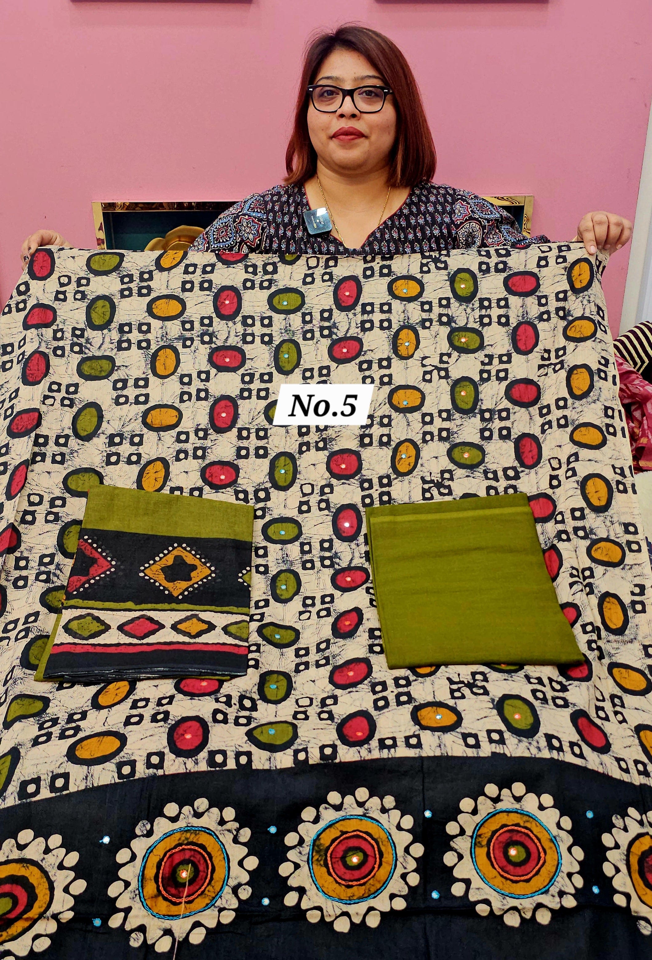 Jam Cotton 3-Piece Dress Material (No .5)
