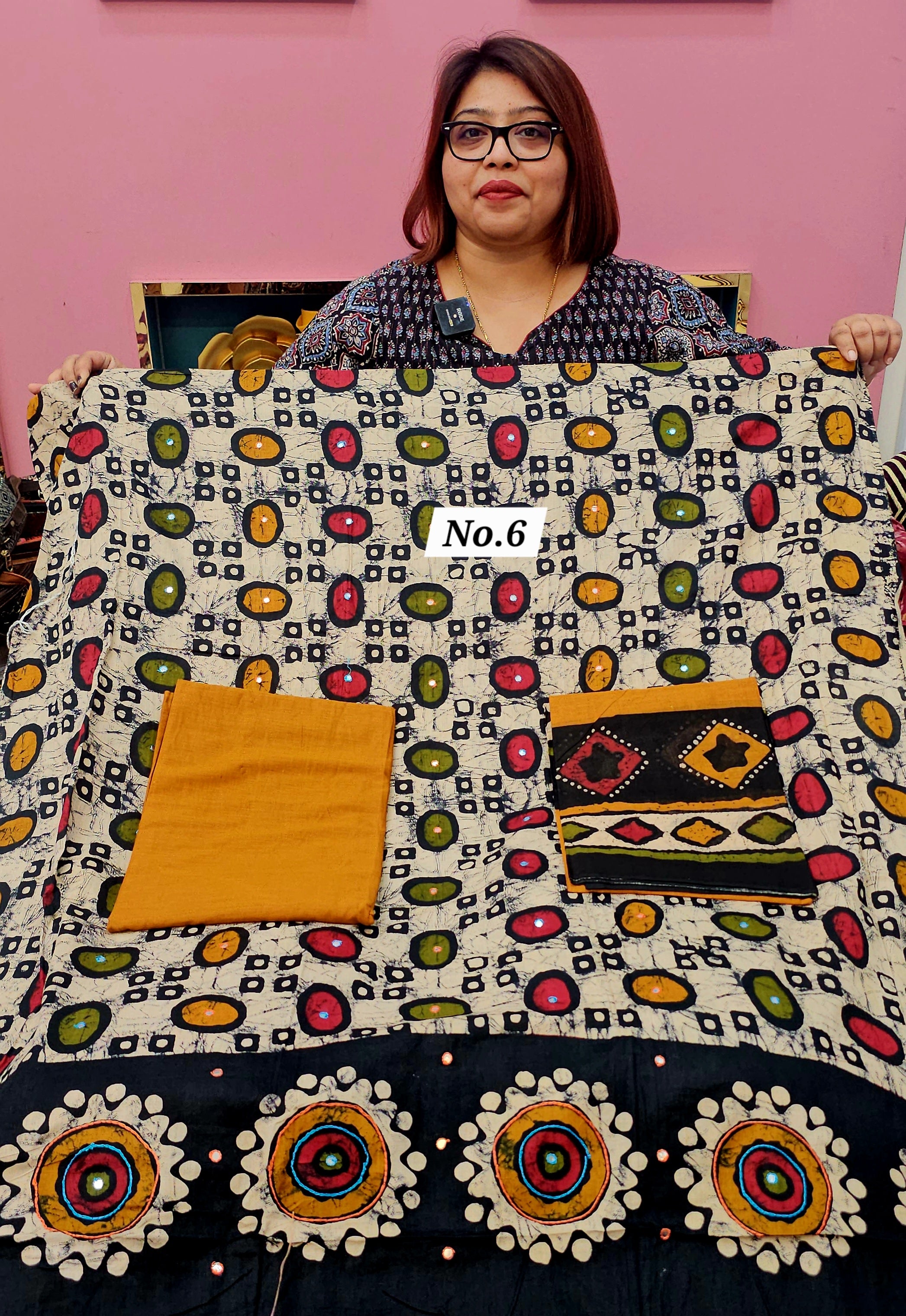 Jam Cotton 3-Piece Dress Material (No .6)