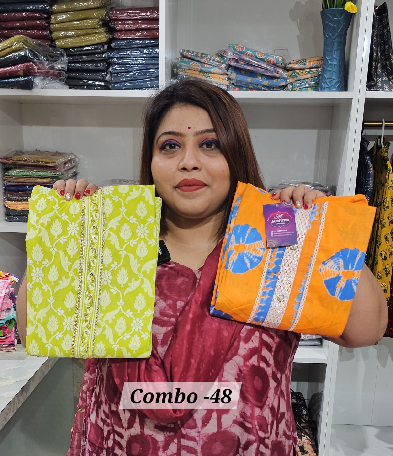 PREMIUM 3PC DRESS MATERIAL (COMBO - 48)