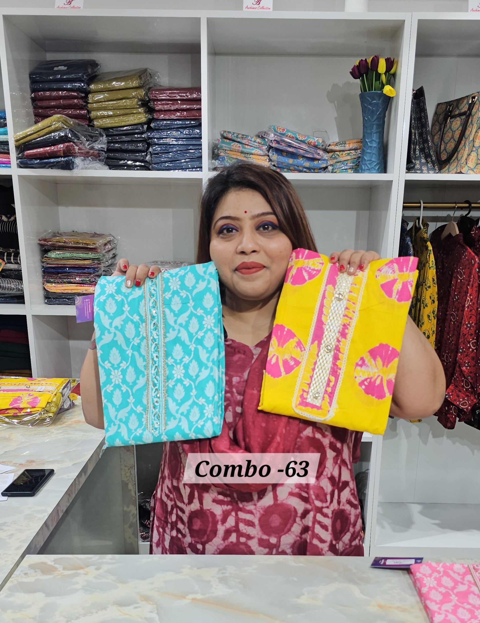 PREMIUM 3PC DRESS MATERIAL (COMBO - 63)