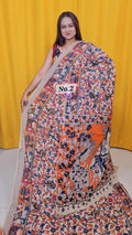 HANDBLOCK MAL COTTON KALAMKARI  SAREE (NO .2)