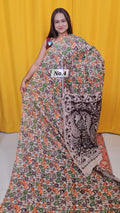 HANDBLOCK MAL COTTON KALAMKARI  SAREE (NO .4)