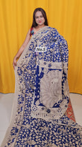 HANDBLOCK MAL COTTON KALAMKARI  SAREE (NO .5)