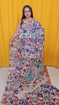 HANDBLOCK MAL COTTON KALAMKARI  SAREE (NO.10)