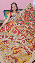 HANDBLOCK MAL COTTON KALAMKARI  SAREE (NO.28)