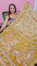 HANDBLOCK MAL COTTON KALAMKARI  SAREE (NO.36)