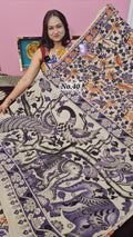 HANDBLOCK MAL COTTON KALAMKARI  SAREE (NO.40)