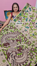 HANDBLOCK MAL COTTON KALAMKARI  SAREE (NO.56)