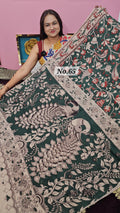 HANDBLOCK MAL COTTON KALAMKARI  SAREE (NO.65)