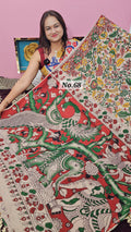 HANDBLOCK MAL COTTON KALAMKARI  SAREE (NO.68)
