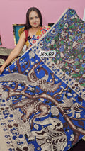 HANDBLOCK MAL COTTON KALAMKARI  SAREE (NO.69)
