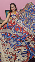 HANDBLOCK MAL COTTON KALAMKARI  SAREE (NO.70)