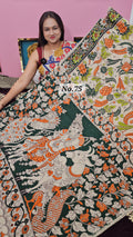 HANDBLOCK MAL COTTON KALAMKARI  SAREE (NO.75)
