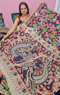 HANDBLOCK MAL COTTON KALAMKARI  SAREE (NO.76)