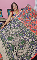 HANDBLOCK MAL COTTON KALAMKARI  SAREE (NO.77)