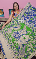 HANDBLOCK MAL COTTON KALAMKARI  SAREE (NO.78)