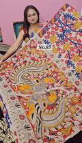 HANDBLOCK MAL COTTON KALAMKARI  SAREE (NO.85)