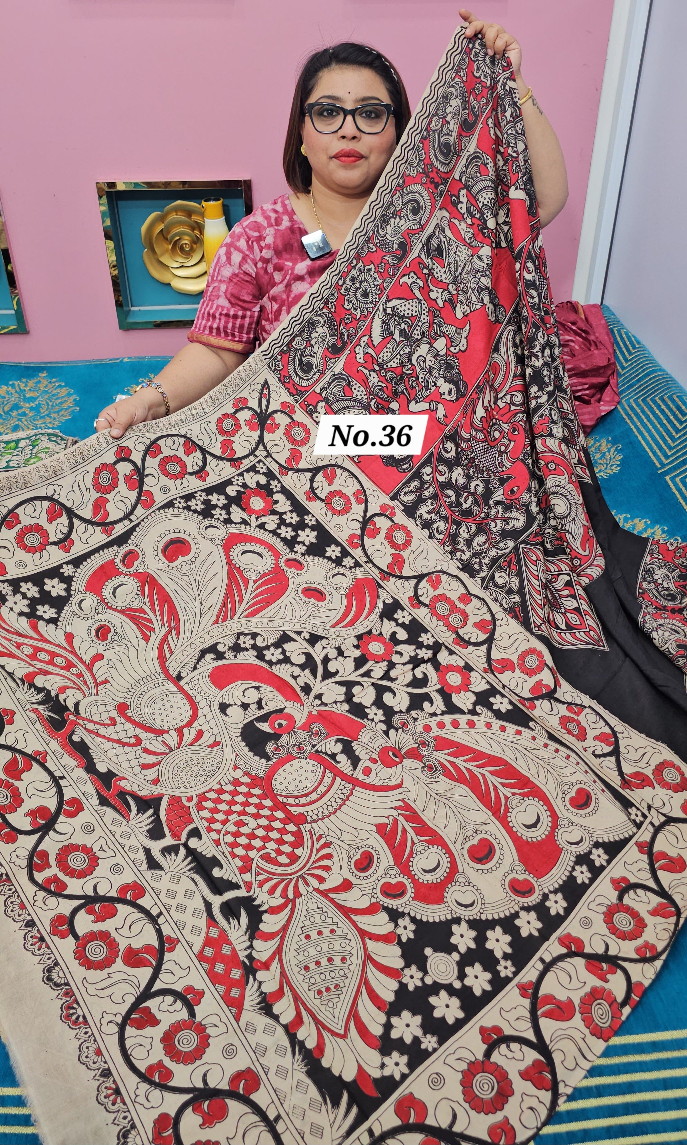 KALAMKARI SILK SAREE (NO.36)