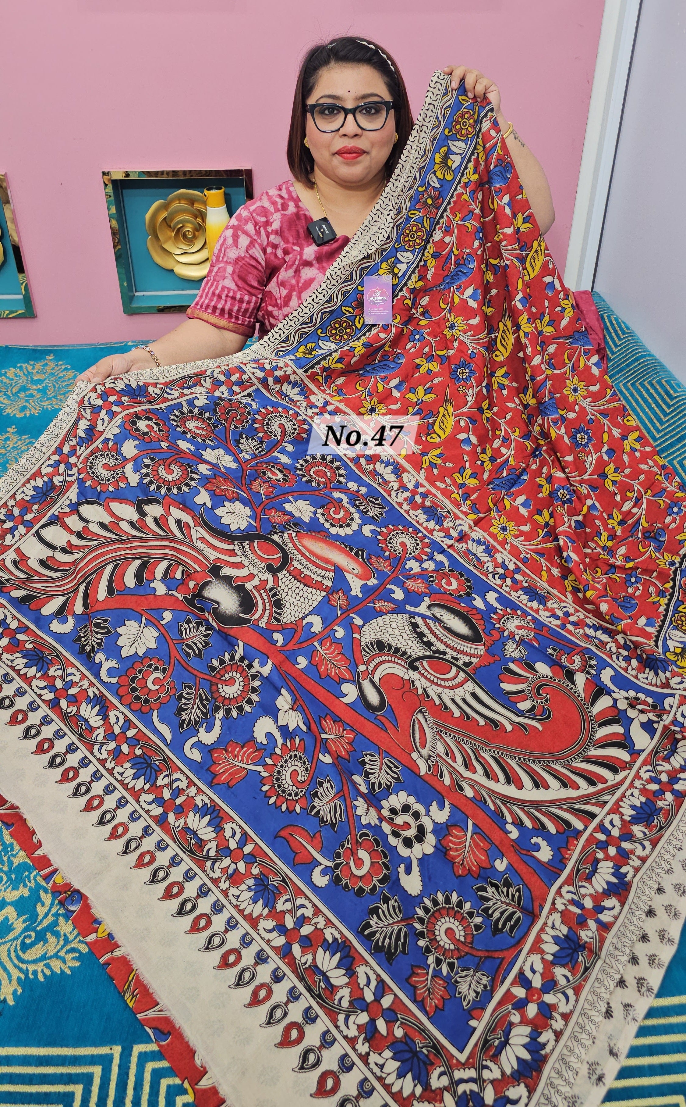 KALAMKARI SILK SAREE (NO.47)