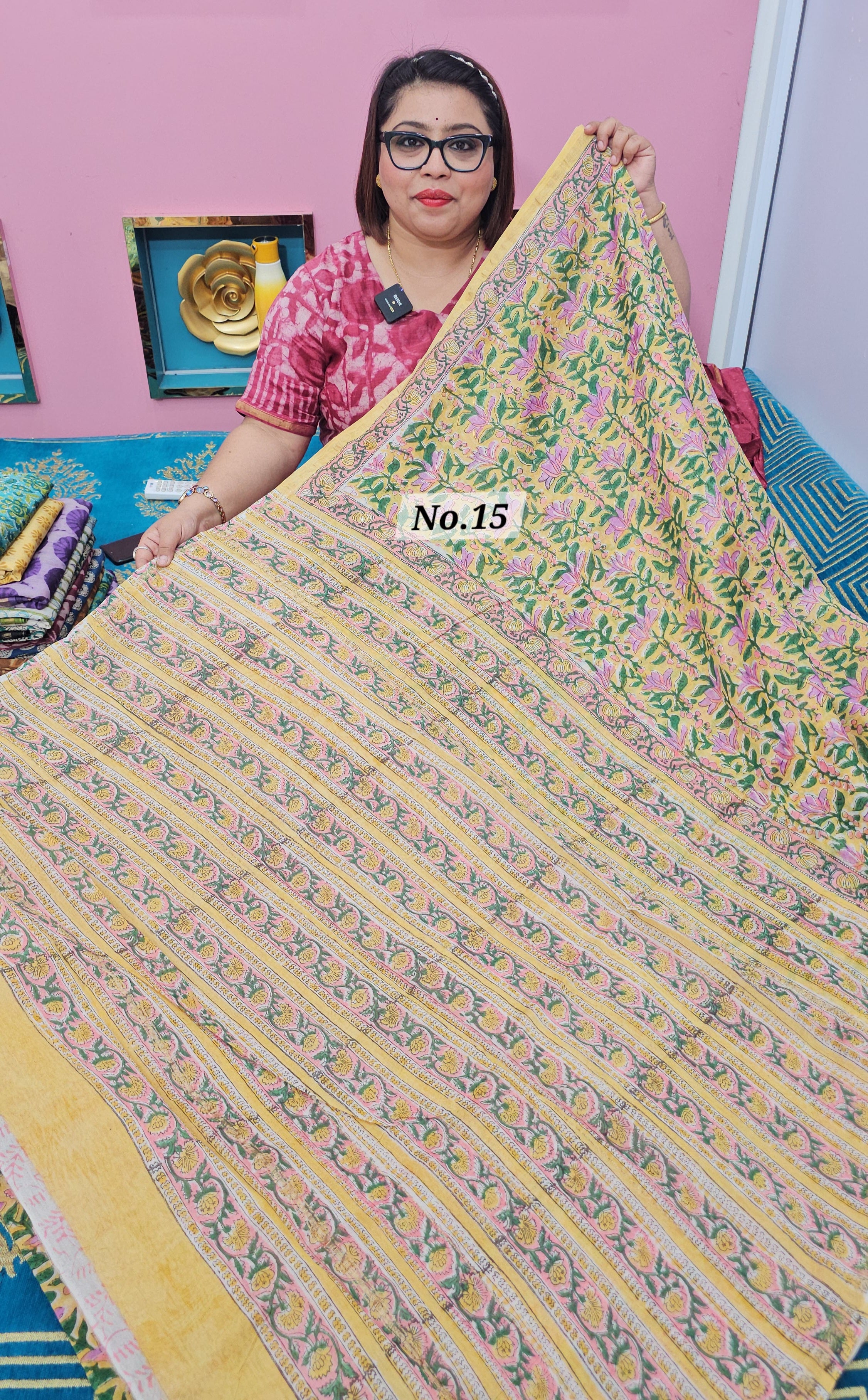 PURE CHANDERI MAHESHWARI SAREE (NO. 15)