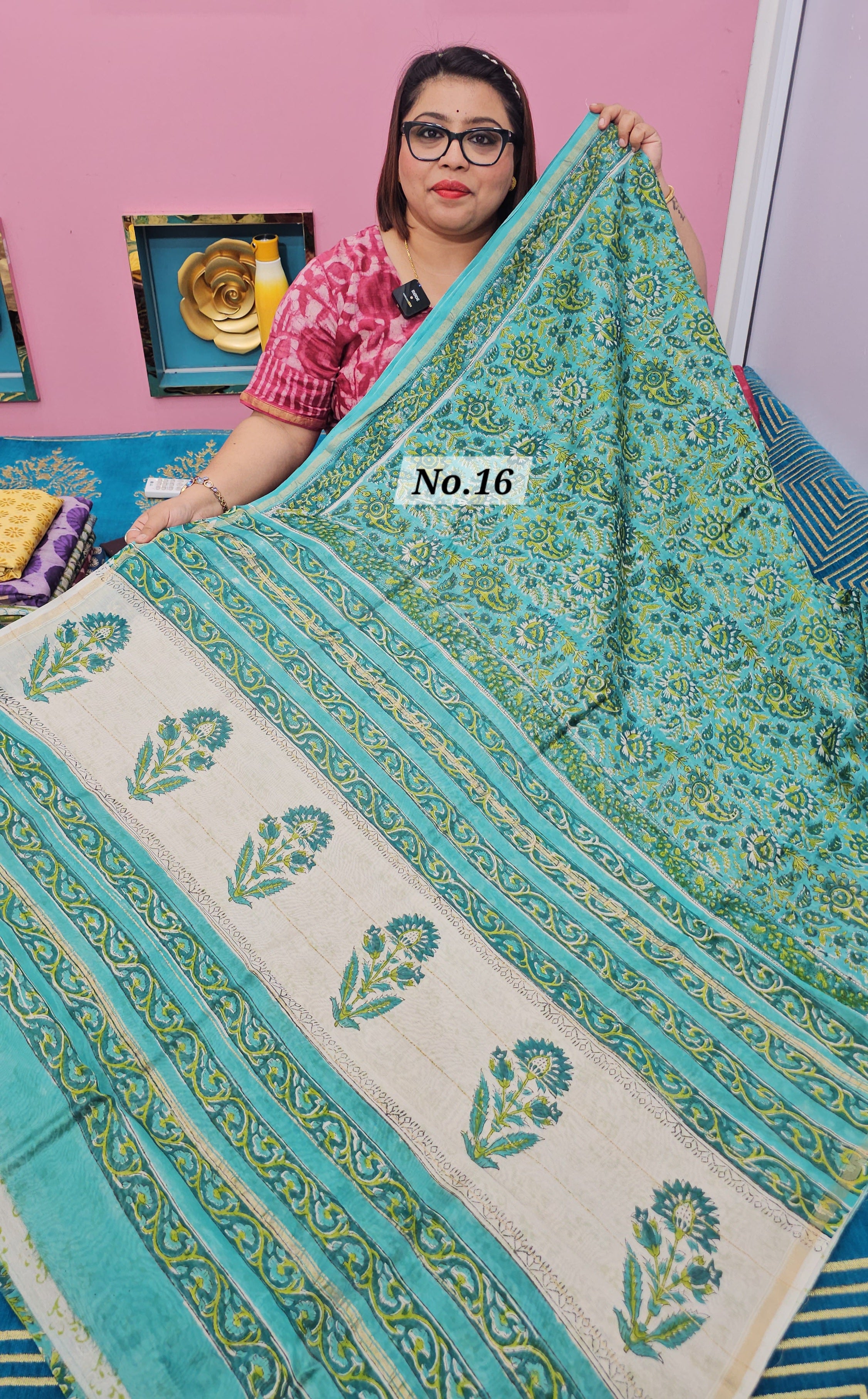 PURE CHANDERI MAHESHWARI SAREE (NO. 16)