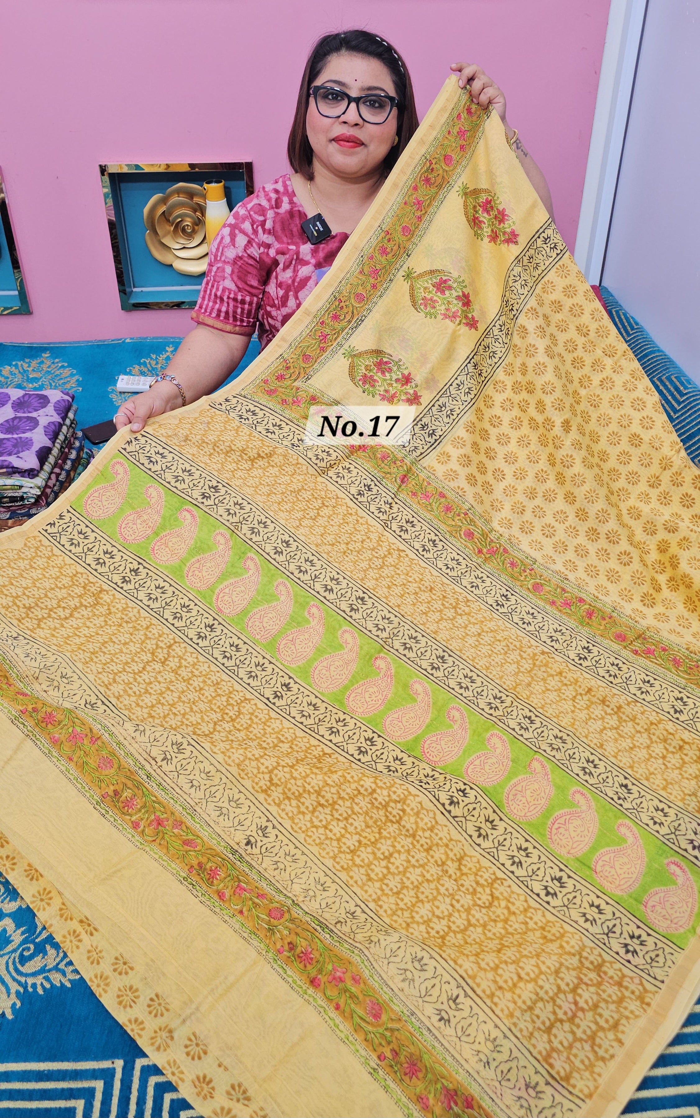 PURE CHANDERI MAHESHWARI SAREE (NO. 17)