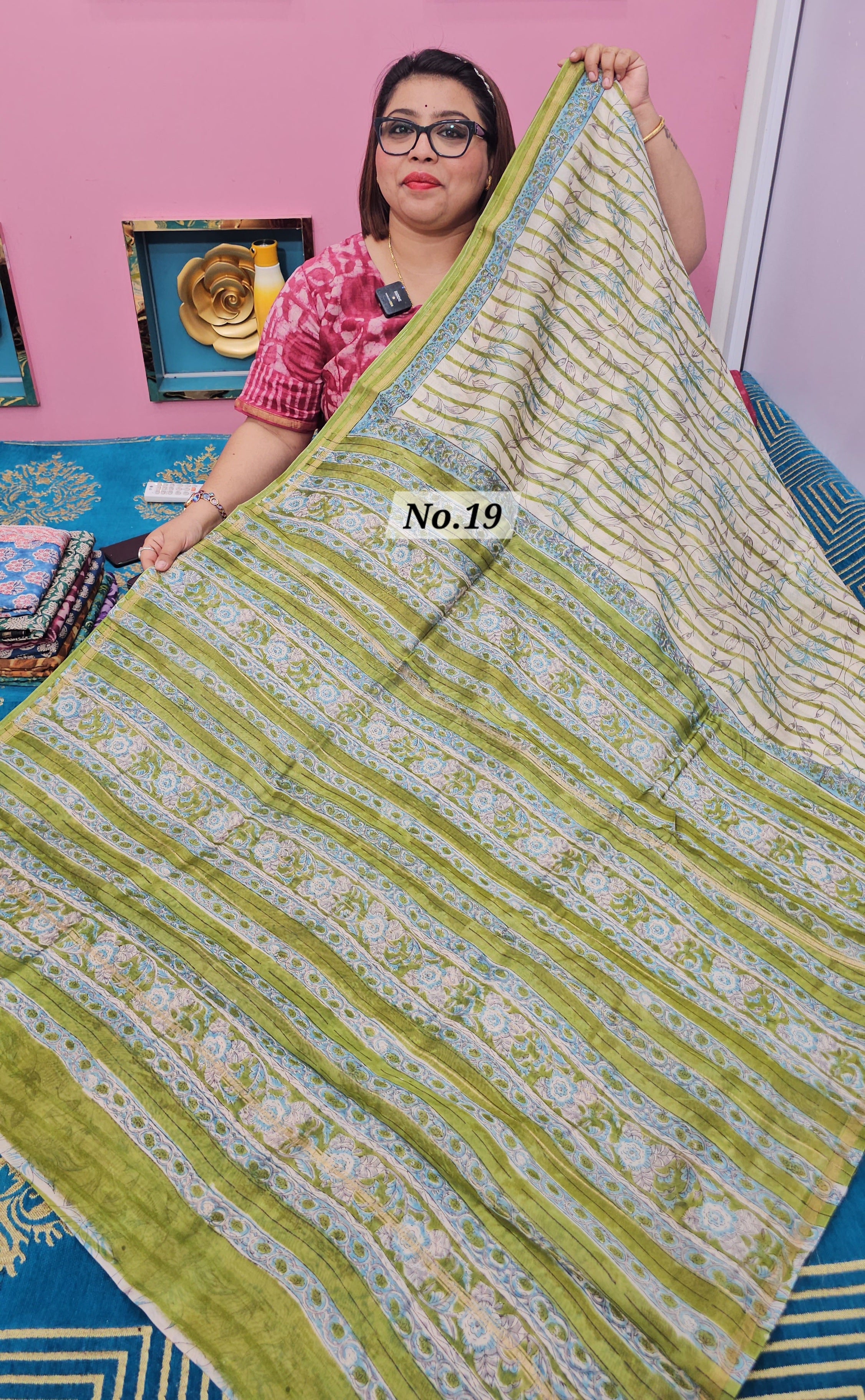 PURE CHANDERI MAHESHWARI SAREE (NO. 19)