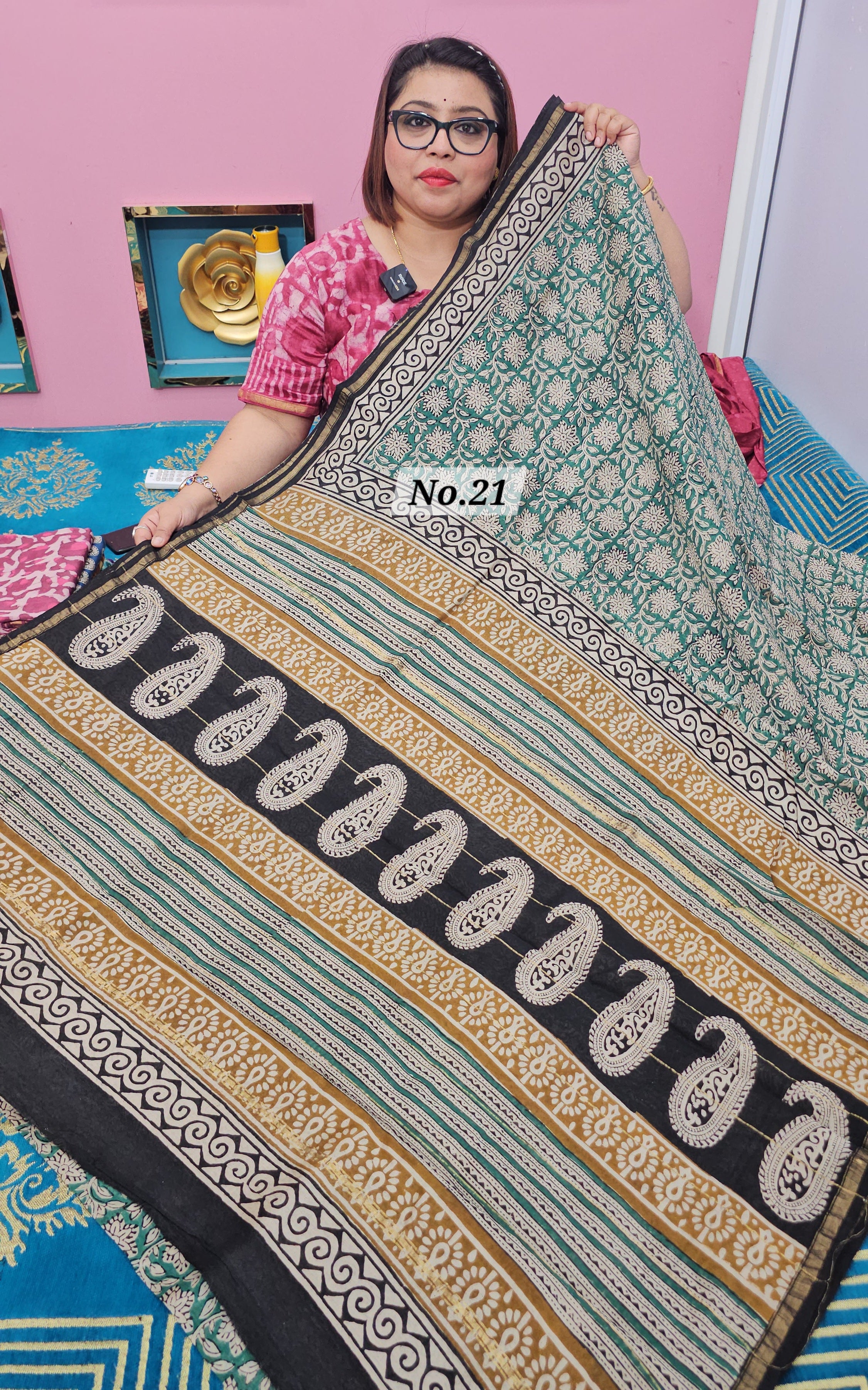 PURE CHANDERI MAHESHWARI SAREE (NO. 21)