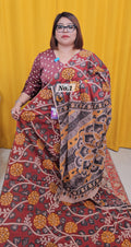 HANDBLOCK MAL COTTON KALAMKARI SAREE (NO. 1)