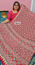 MIRROR WORK SATIN CREPE SAREE (NO.6)