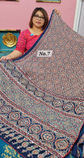 MIRROR WORK SATIN CREPE SAREE (NO.7)