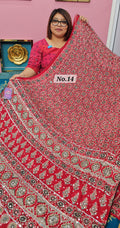 MIRROR WORK SATIN CREPE SAREE (NO.14)