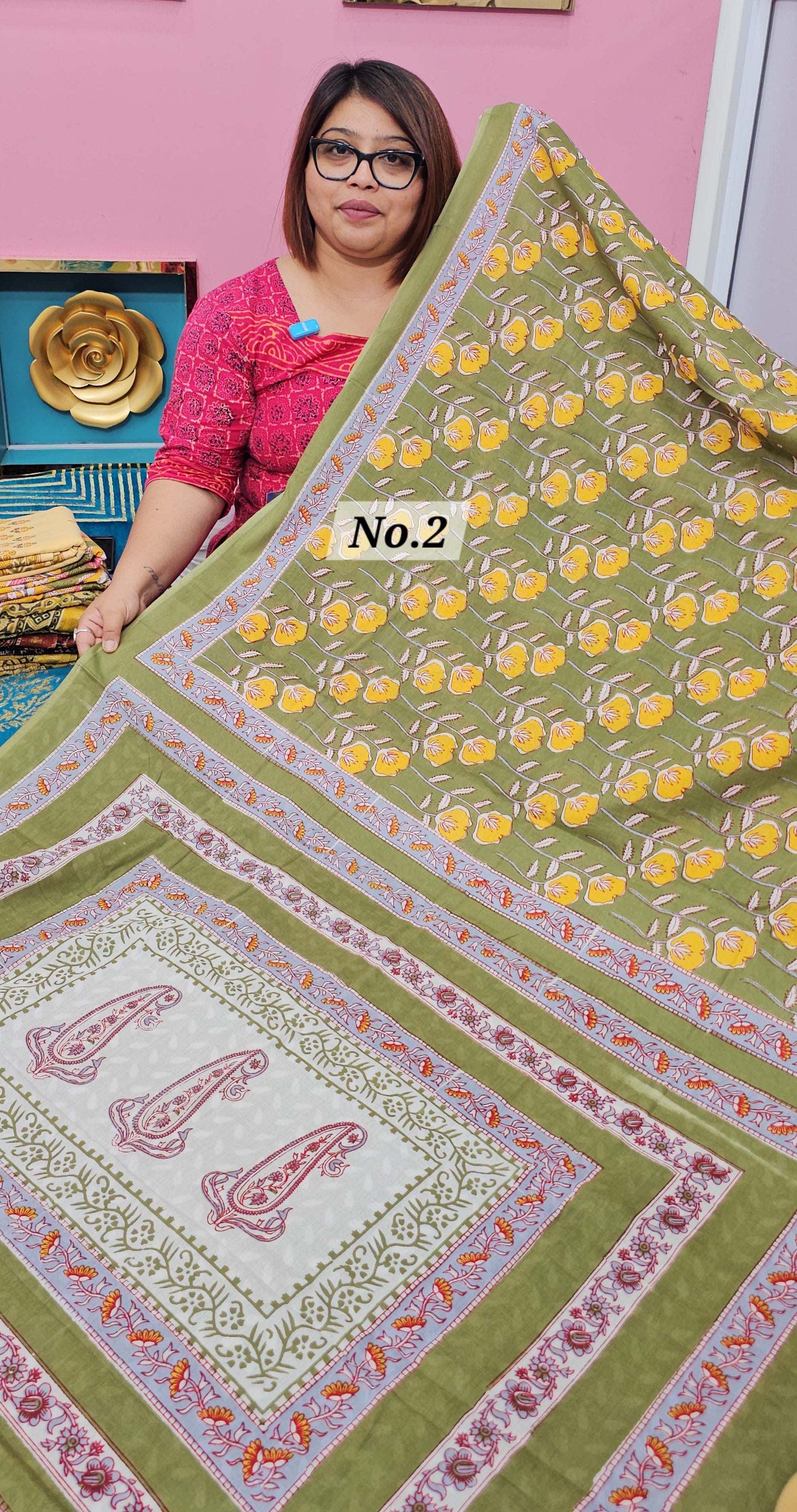 HANDBLOCK MAL COTTON SAREE (NO.2)