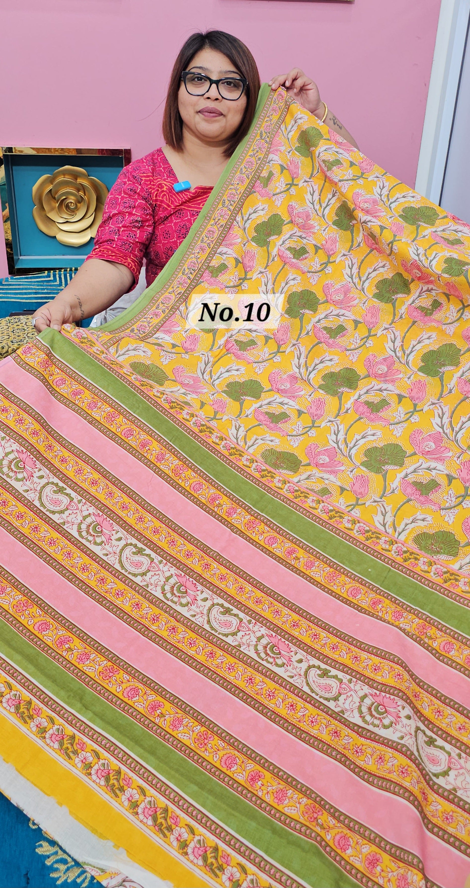 HANDBLOCK MAL COTTON SAREE (NO.10)