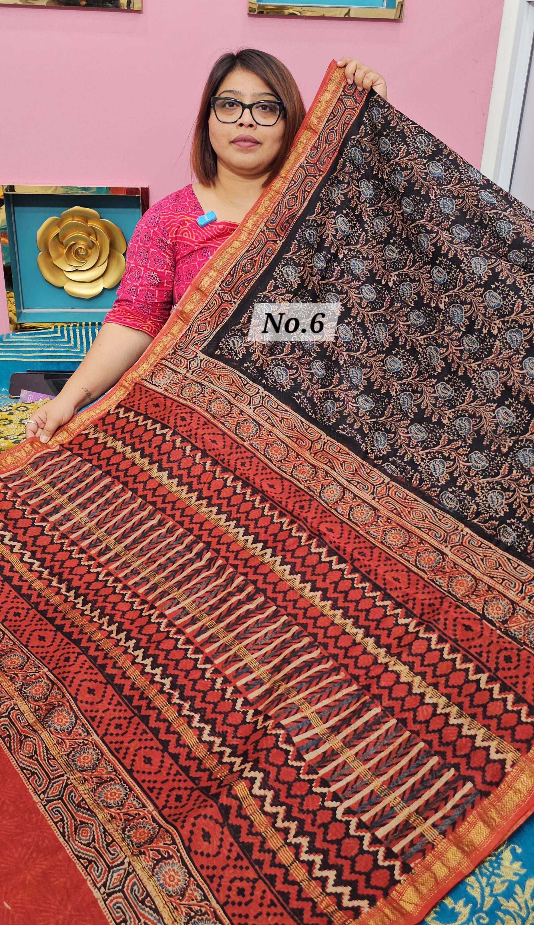 AJRAKH MAHESWARI SAREE (NO. 6)