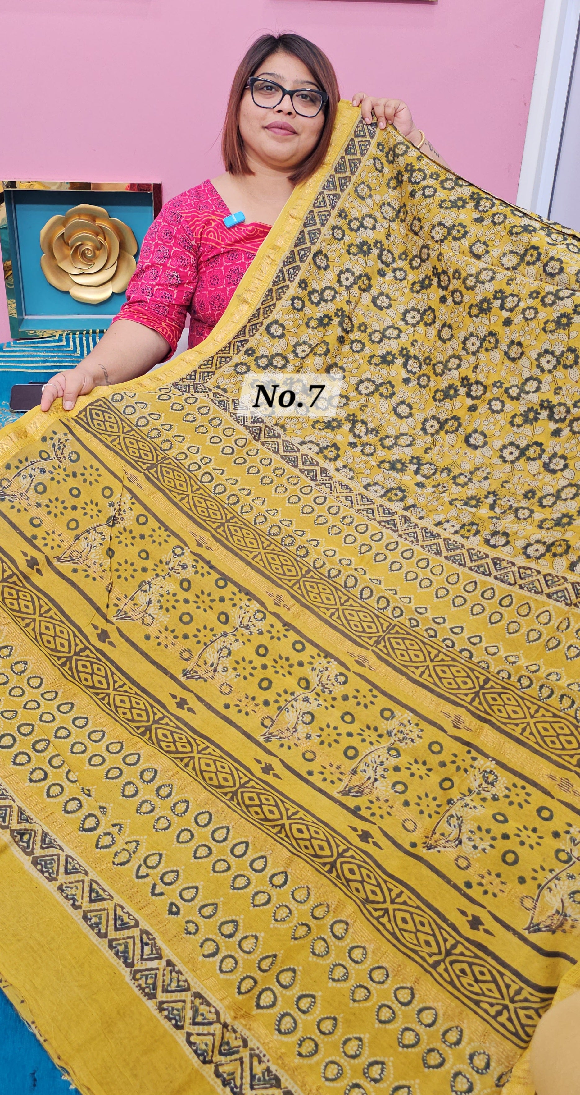 AJRAKH MAHESWARI SAREE (NO. 7)