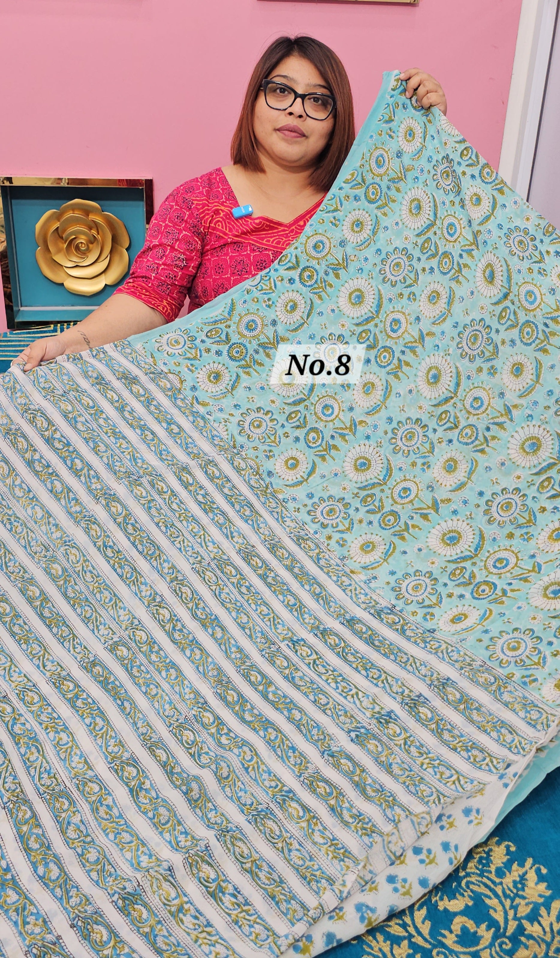 BAGRU HANDBLOCK GEORGETTE (NO.8)