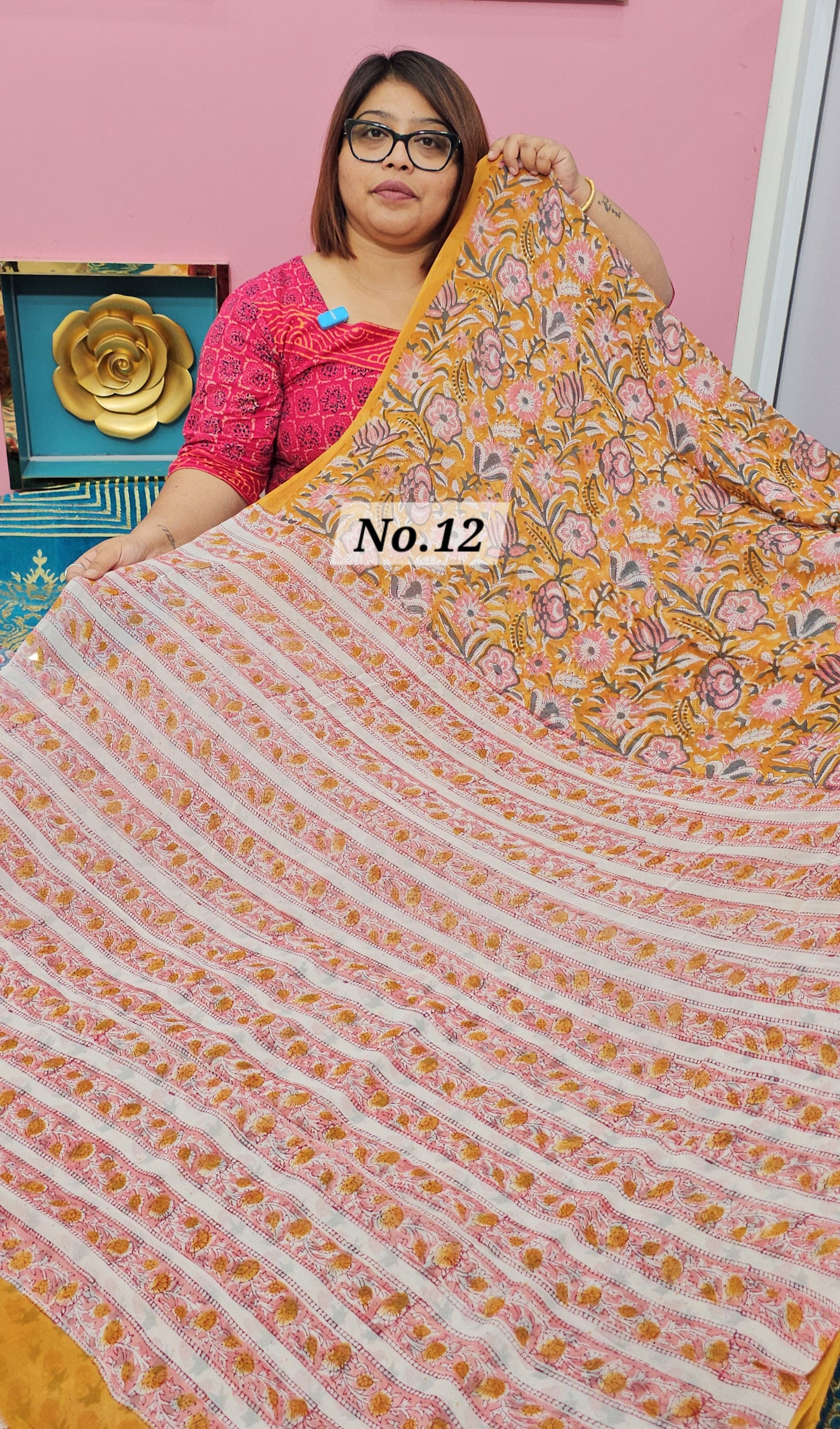 BAGRU HANDBLOCK GEORGETTE (NO.12)